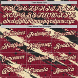 Custom Crimson Cream-Black Brush Stroke Splatter Starburst Performance T-Shirt