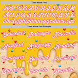 Custom Yellow Cream-Pink Ice Cream Waffle Foodie Dessert Performance T-Shirt
