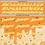 Custom Bay Orange Cream-Gold Ice Cream Waffle Foodie Dessert Performance T-Shirt