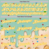 Custom Ice Blue Cream-Gold Ice Cream Waffle Foodie Dessert Performance T-Shirt