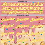 Custom Medium Pink Cream-Gold Ice Cream Waffle Foodie Dessert Performance T-Shirt