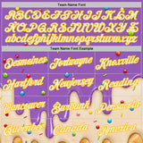 Custom Medium Purple Cream-Gold Ice Cream Waffle Foodie Dessert Performance T-Shirt