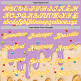 Custom Light Purple Cream-Gold Ice Cream Waffle Foodie Dessert Performance T-Shirt