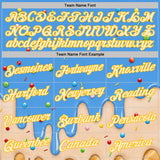 Custom Powder Blue Cream-Gold Ice Cream Waffle Foodie Dessert Performance T-Shirt
