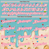 Custom Mint Aqua Cream-Pink Ice Cream Waffle Foodie Dessert Performance T-Shirt