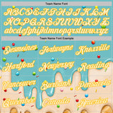 Custom Mint Aqua Cream-Gold Ice Cream Waffle Foodie Dessert Performance T-Shirt