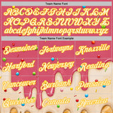 Custom Medium Red Cream-Gold Ice Cream Waffle Foodie Dessert Performance T-Shirt