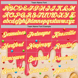 Custom Coral Red Cream-Gold Ice Cream Waffle Foodie Dessert Performance T-Shirt