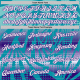 Custom Teal White-Purple Lightning Gradient Dot Performance T-Shirt