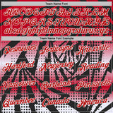 Custom Black Red-White Lightning Gradient Dot Performance T-Shirt
