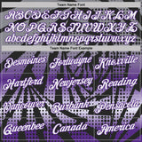 Custom Black White-Purple Lightning Gradient Dot Performance T-Shirt