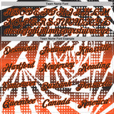 Custom White Black-Orange Lightning Gradient Dot Performance T-Shirt