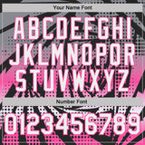 Custom Black White-Pink Lightning Gradient Dot Performance T-Shirt