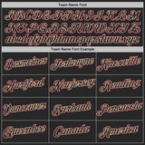 Custom Maroon Black-Cream Geometric V-Lines Color Block Performance T-Shirt