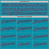 Custom Teal Pink-Black Geometric V-Lines Color Block Performance T-Shirt