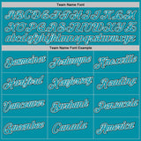 Custom Teal Black-White Geometric V-Lines Color Block Performance T-Shirt