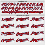 Custom White USA Flag Navy-Red Authentic Baseball Jersey