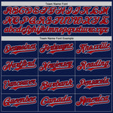 Custom Navy USA Flag White-Red Authentic Baseball Jersey