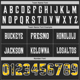 Custom Black Camo White-Gold Authentic Digital Camouflage Panel Football Jersey