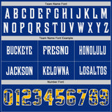 Custom Royal Camo White-Gold Authentic Digital Camouflage Panel Football Jersey