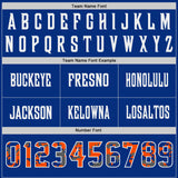 Custom Royal Camo White-Orange Authentic Digital Camouflage Panel Football Jersey