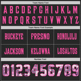 Custom Black Camo-Pink Authentic Digital Camouflage Panel Football Jersey