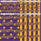 Custom Purple-Gold USA Flag Patriotic Split Stars and Stripes Authentic Baseball Jersey
