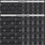 Custom Black-Steel Gray USA Flag Patriotic Split Stars and Stripes Authentic Baseball Jersey