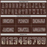 Custom Brown USA Flag Camo-White Authentic Gradient Digital Camouflage Stars & Stripes Raglan Sleeves Football Jersey