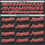 Custom Black USA Flag Camo White-Red Gradient Digital Camouflage Stars & Stripes Two Tone Authentic Baseball Jersey