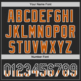 Custom Black USA Flag Camo White-Texas Orange Gradient Digital Camouflage Stars & Stripes Two Tone Authentic Baseball Jersey