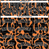 Custom Black Bay Orange-White 3D Pattern Design Tiger Prints Authentic Basketball Jersey