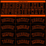 Custom Black Orange Side Panel Abstract Lines Authentic City Edition Basketball Jersey