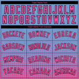 Custom Light Blue Pink-Black Halftone Authentic City Edition Basketball Jersey