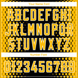 Custom Black Gold-White Halftone Authentic City Edition Basketball Jersey
