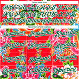 Custom Red Kelly Green-White 3D Pattern Design Northeast China Big Flower Authentic Baseball Jersey