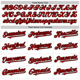 Custom White Red-Black Line Authentic Baseball Jersey