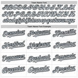 Custom White Silver-Black Line Authentic Baseball Jersey