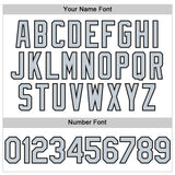 Custom White Silver-Black Line Authentic Baseball Jersey