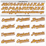 Custom White Purple-Gold Line Authentic Baseball Jersey
