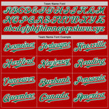 Custom Red Kelly Green-White Line Authentic Baseball Jersey