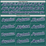 Custom Teal Navy-White Line Authentic Baseball Jersey