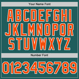 Custom Teal Orange-White Line Authentic Baseball Jersey