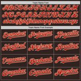 Custom Brown Red-Cream Line Authentic Baseball Jersey