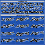 Custom Thunder Blue Black-White Line Authentic Baseball Jersey