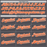 Custom Steel Gray Orange-White Line Authentic Baseball Jersey