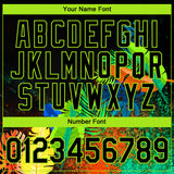 Custom Black Neon Green 3D Pattern Design Holi Festival Color Powder Performance T-Shirt