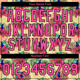 Custom City Cream Pink-Black 3D Pattern Design Tropical Hawaii Colibri And Flower Performance T-Shirt