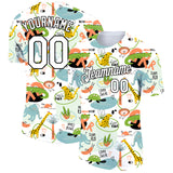 Custom White Black 3D Pattern Design Animal Performance T-Shirt