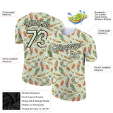 Custom Pea Green Black 3D Pattern Design Boho Style Performance T-Shirt